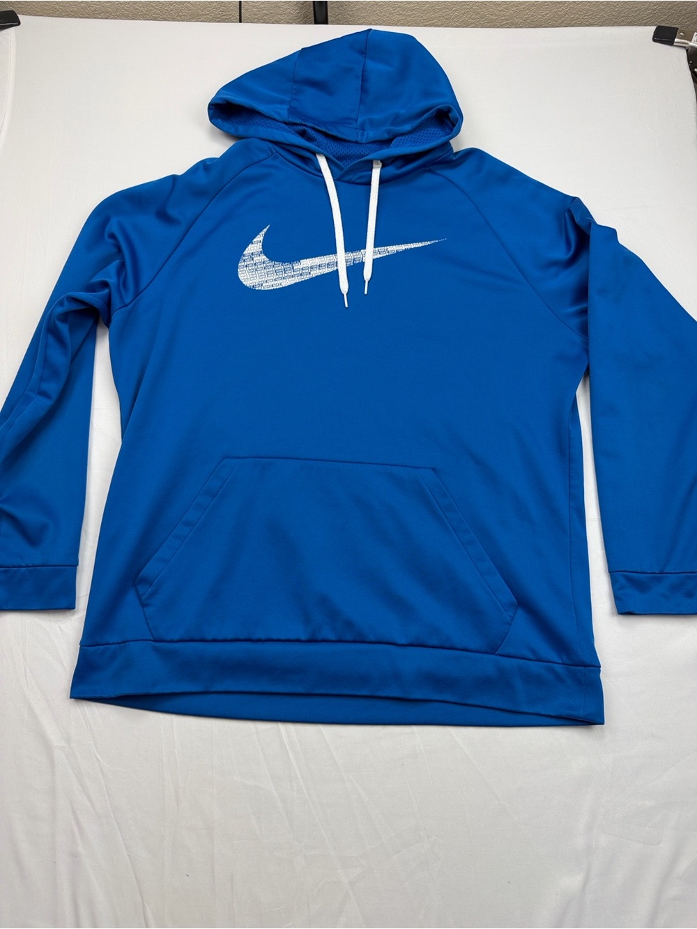 Nike Blue Hooded Pullover Sweatshirt with White Swoosh